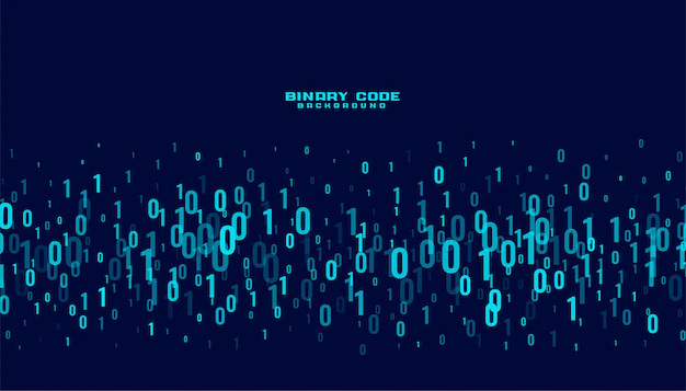 Free Vector | Binary code digital data numbers background