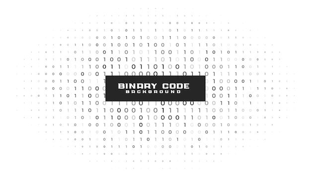 Free Vector | Binary code numbers white background