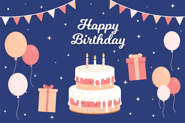 Free Vector | Birthday background in flat design