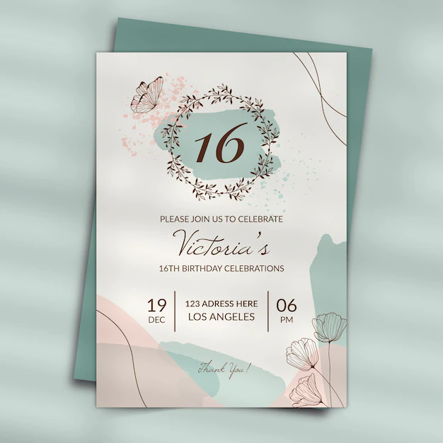 Free Vector | Birthday invitation style