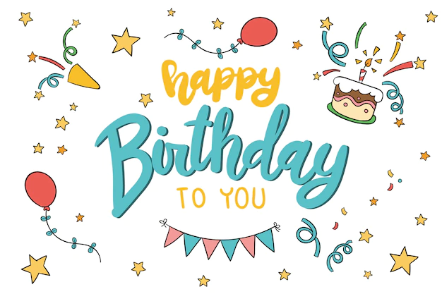 Free Vector | Birthday lettering