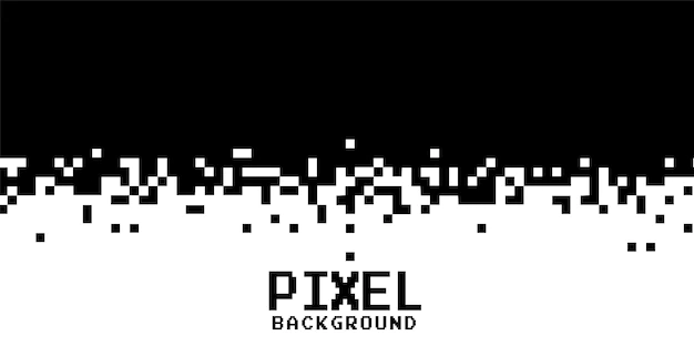 Free Vector | Black and white pixels background in flat style