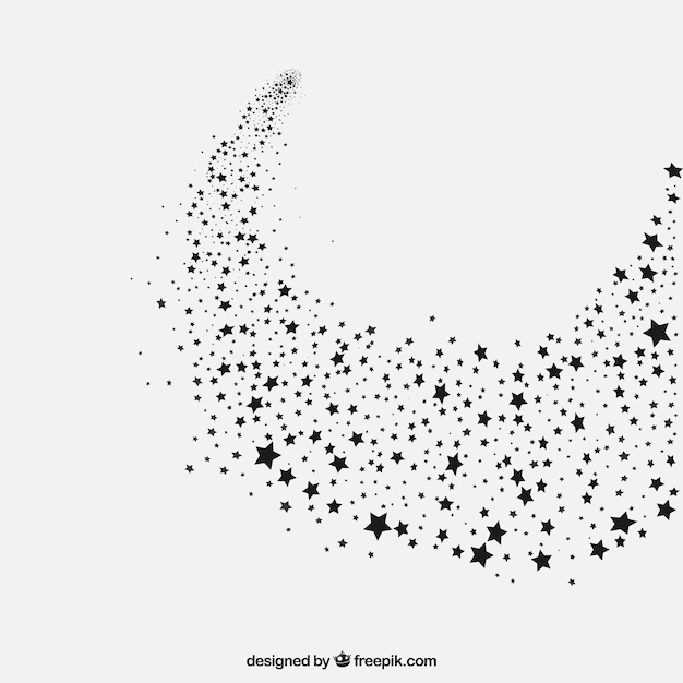 Free Vector | Black and white star trail background design