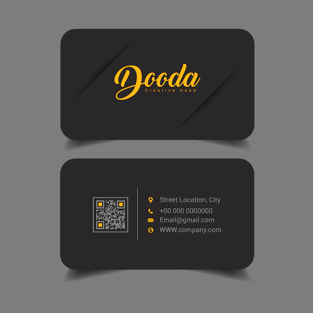 Free Vector | Black business card design