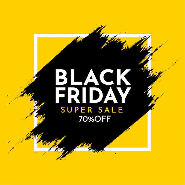 Free Vector | Black friday sale banner with abstract brush stroke