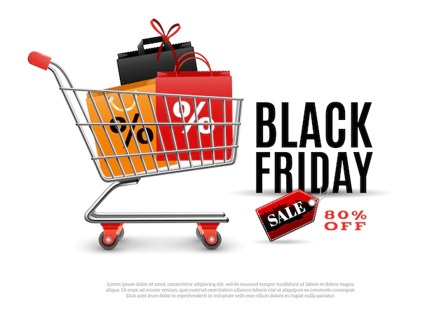 Free Vector | Black friday sale poster