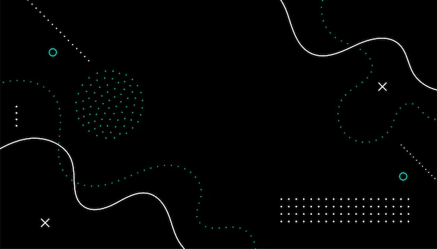 Free Vector | Black memphis background with lines shapes