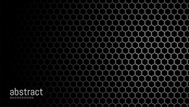 Free Vector | Black  with hexagonal mesh textur