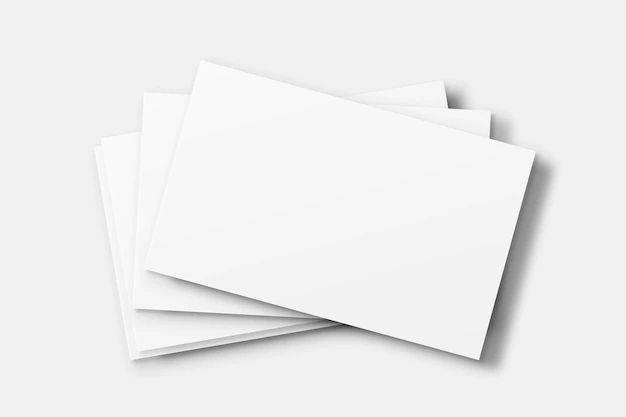 Free Vector | Blank business card mockup in white tone