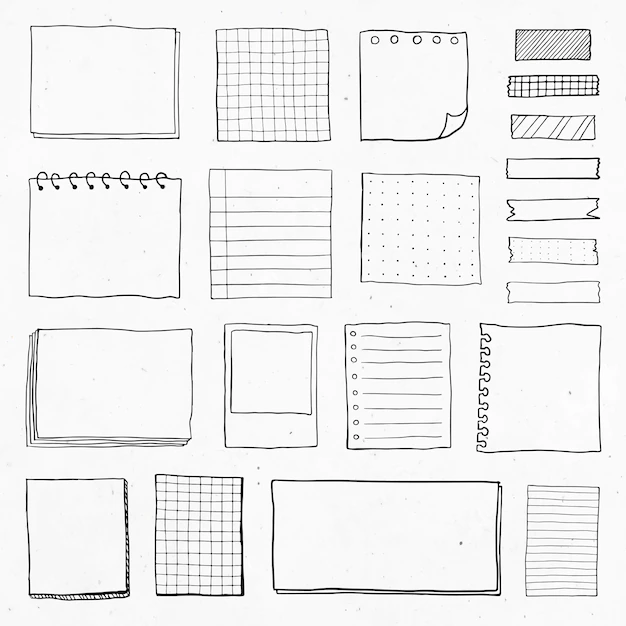 Free Vector | Blank reminder paper notes set