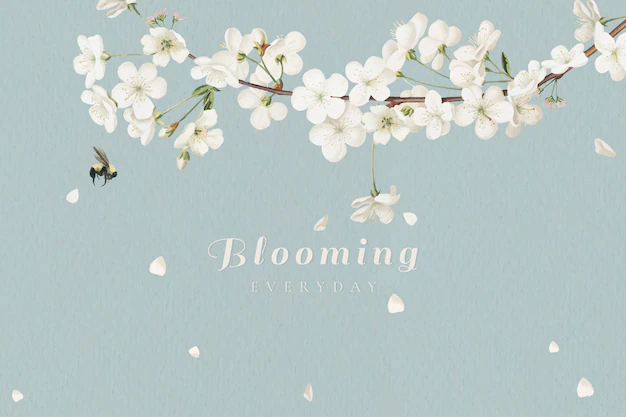 Free Vector | Blooming white flowers