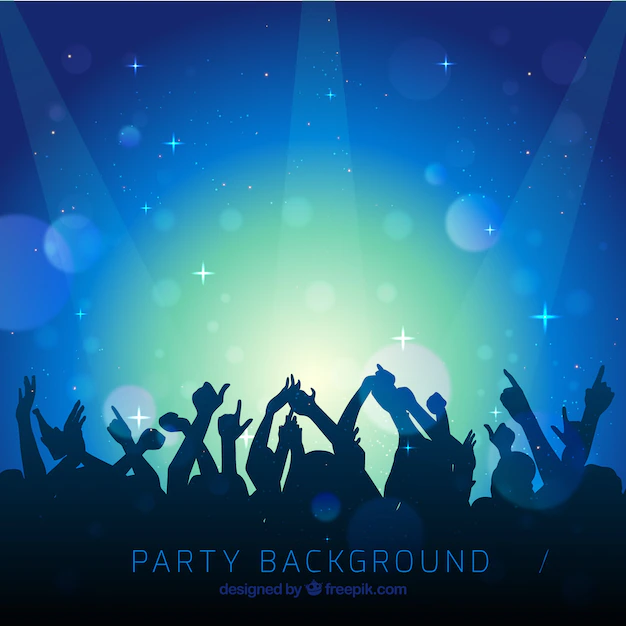 Free Vector | Blue background of people at a concert