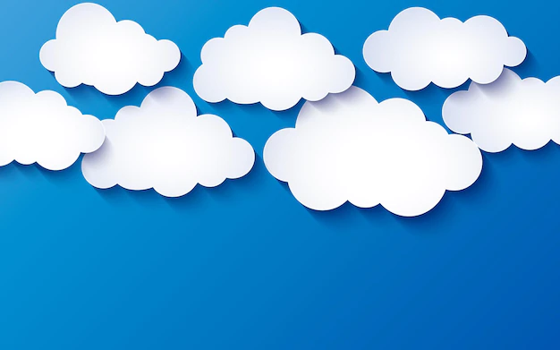 Free Vector | Blue background with clouds