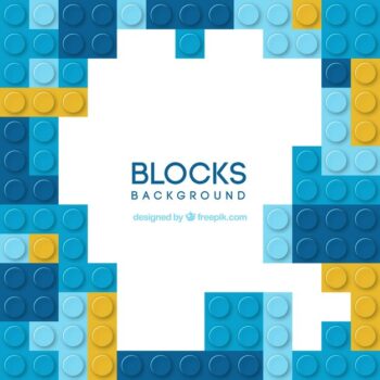 Free Vector | Blue blocks background
