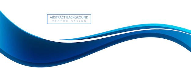 Free Vector | Blue creative business wave banner background