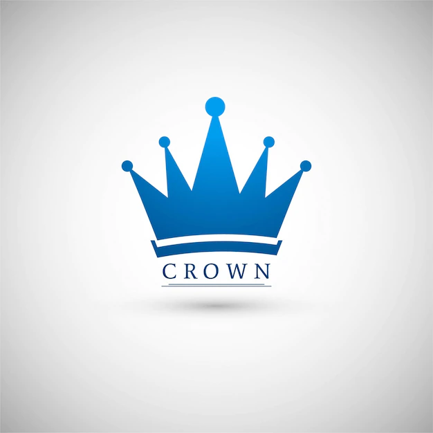 Free Vector | Blue crown logotype