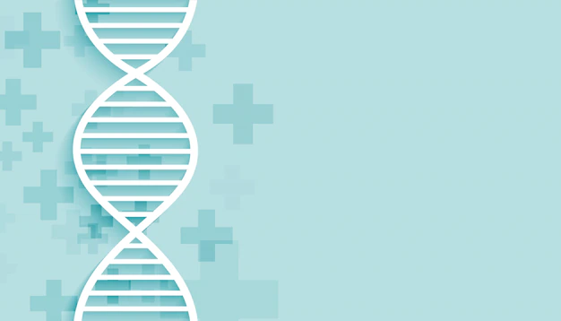 Free Vector | Blue dna background with medical and healthcare purpose