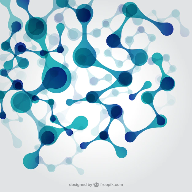 Free Vector | Blue dna structure background
