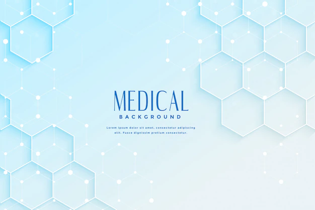 Free Vector | Blue medical background with hexagonal shape design