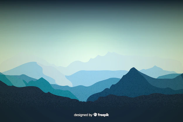Free Vector | Blue mountains view background