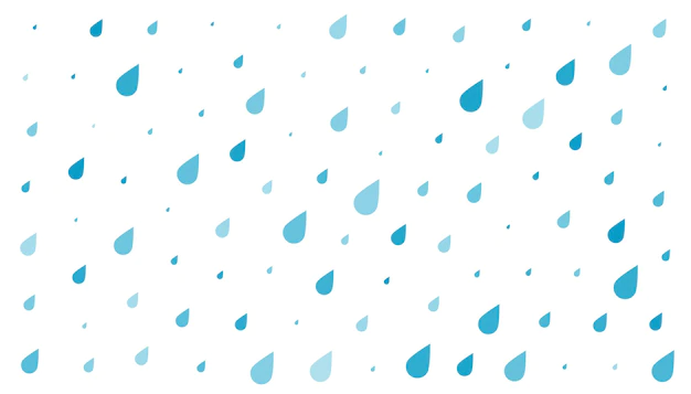 Free Vector | Blue rain drops on white background