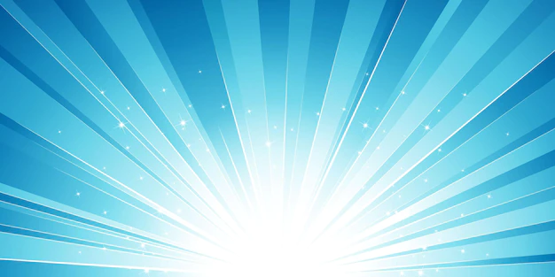Free Vector | Blue sun burst with light effect and stars background