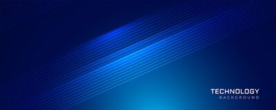 Free Vector | Blue technology glowing lines background