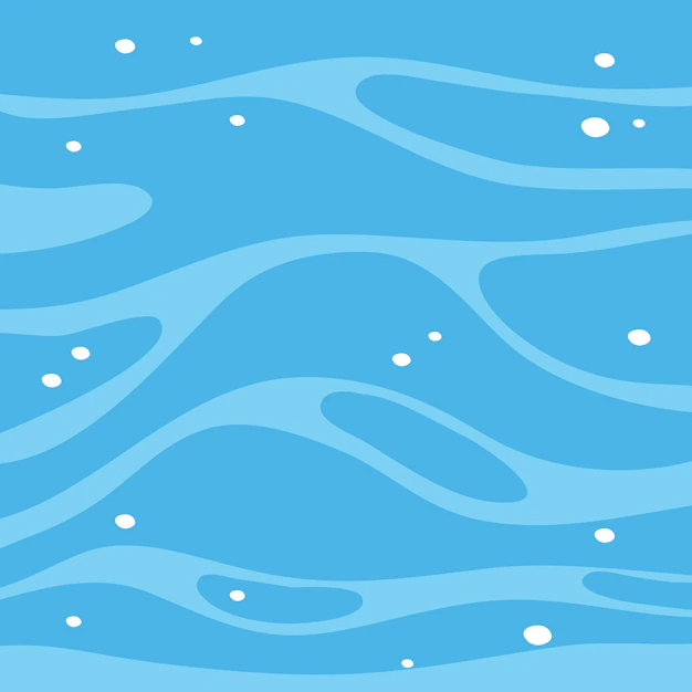 Free Vector | Blue water surface template in cartoon style
