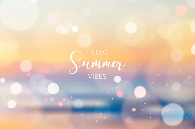 Free Vector | Blurred hello summer background bokeh effect