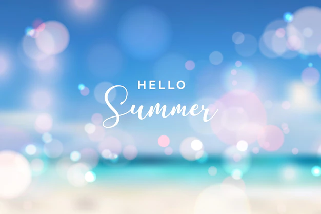 Free Vector | Blurred hello summer background with bokeh effect