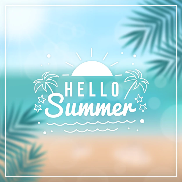 Free Vector | Blurred hello summer background