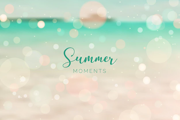 Free Vector | Blurred hello summer concept
