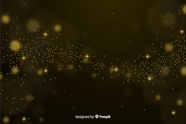 Free Vector | Bokeh background with golden particles