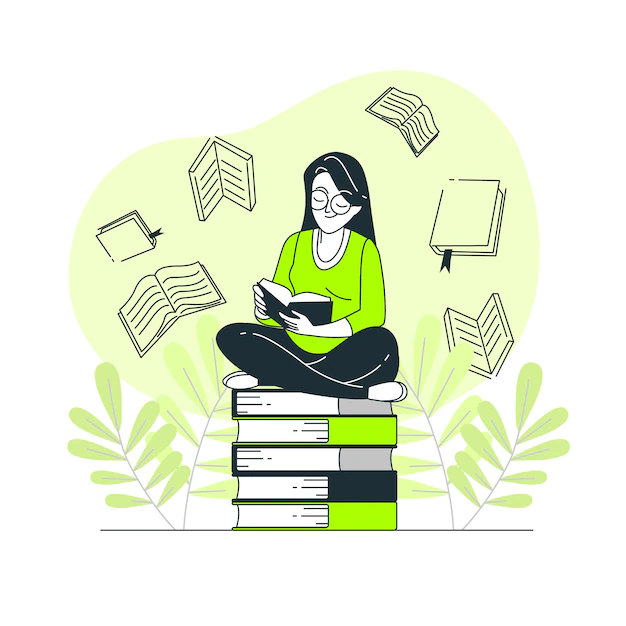 Free Vector | Book lover concept illustration