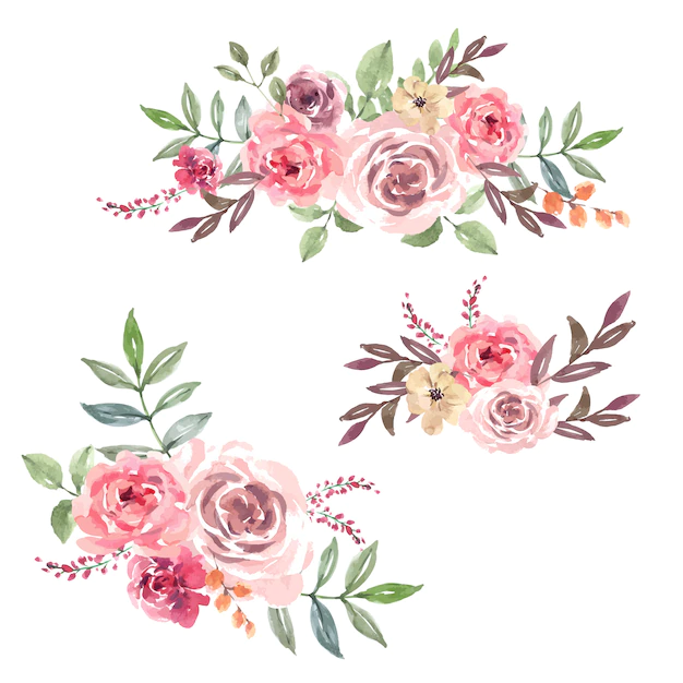 Free Vector | Bouquet card for special occasion , creative watercolor