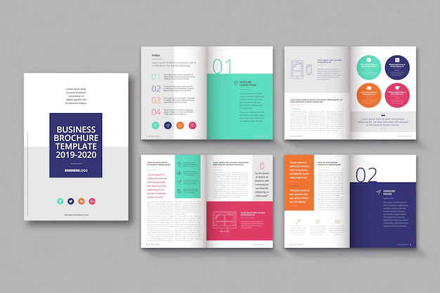 Free Vector | Brochure template layout