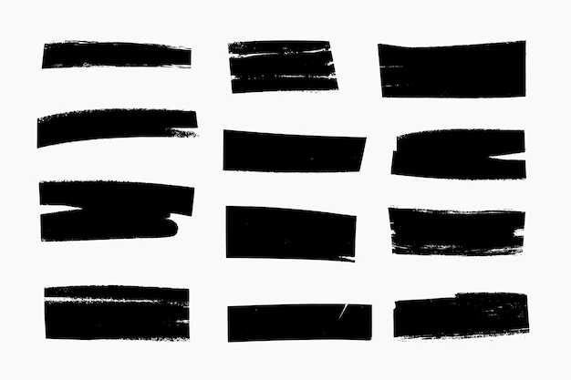 Free Vector | Brush stroke set