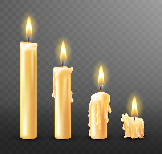 Free Vector | Burning candles dripping wax
