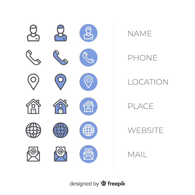 Free Vector | Business card icon collection