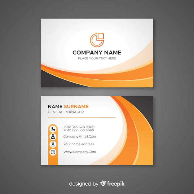 Free Vector | Business card template with abstract shapes