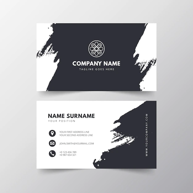 Free Vector | Business card with brushstrock effect