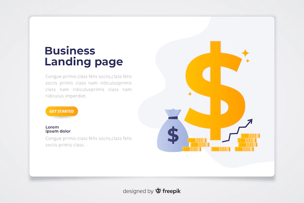 Free Vector | Business concept landing page template