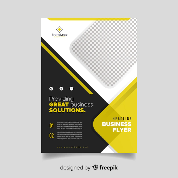 Free Vector | Business flyer template with abstract shapes