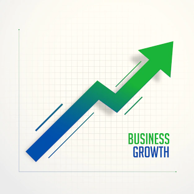 Free Vector | Business growth steps chart arrow concept