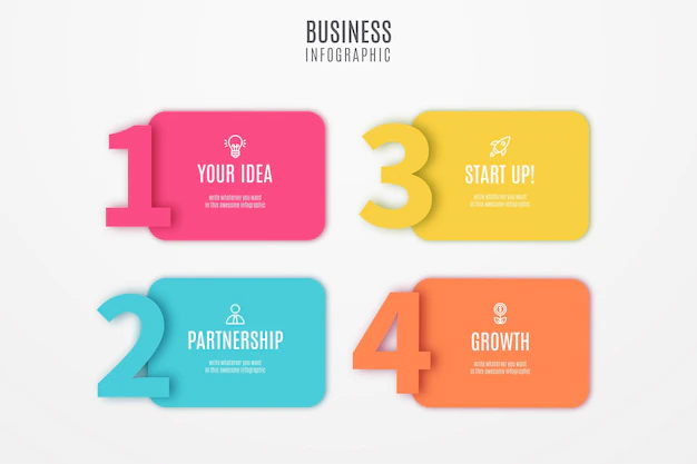Free Vector | Business infographic colorful steps