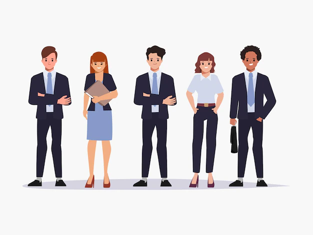 Free Vector | Business people teamwork in suit clothes