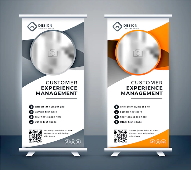Free Vector | Business rollup banners for marketing