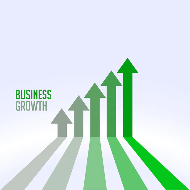 Free Vector | Business success and growth chart arrow concept