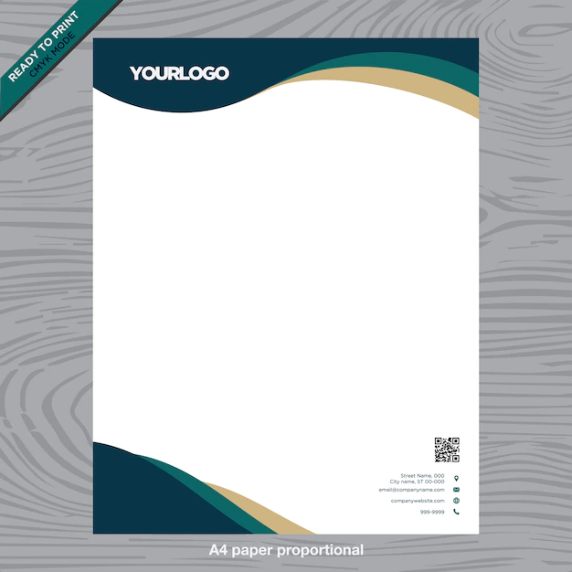 Free Vector | Business white paper with logo