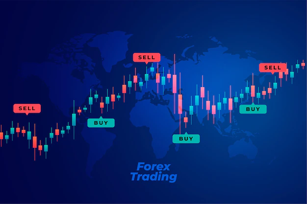 Free Vector | Buy and sell trend forex trading background